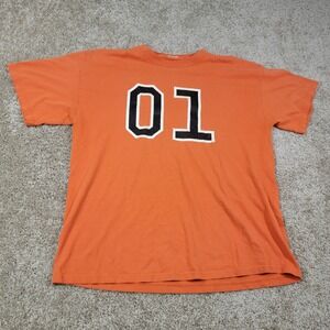 Orange T Shirt 01 Racing Graphic Tee General Lee Style Mens Size Large